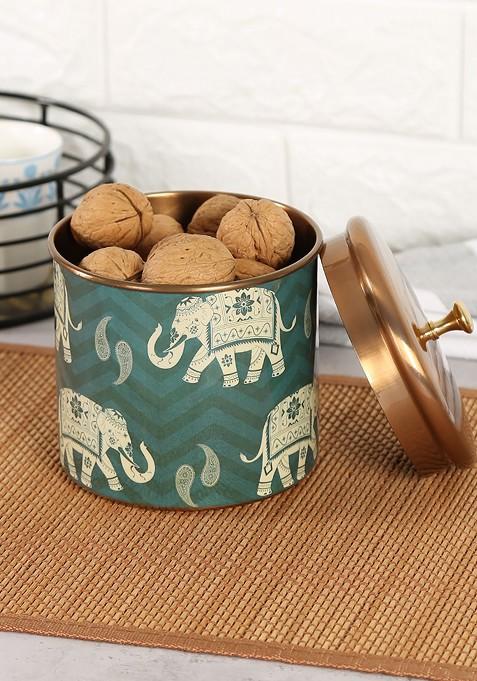 Unisex Stainless Steel Printed Container With Lid