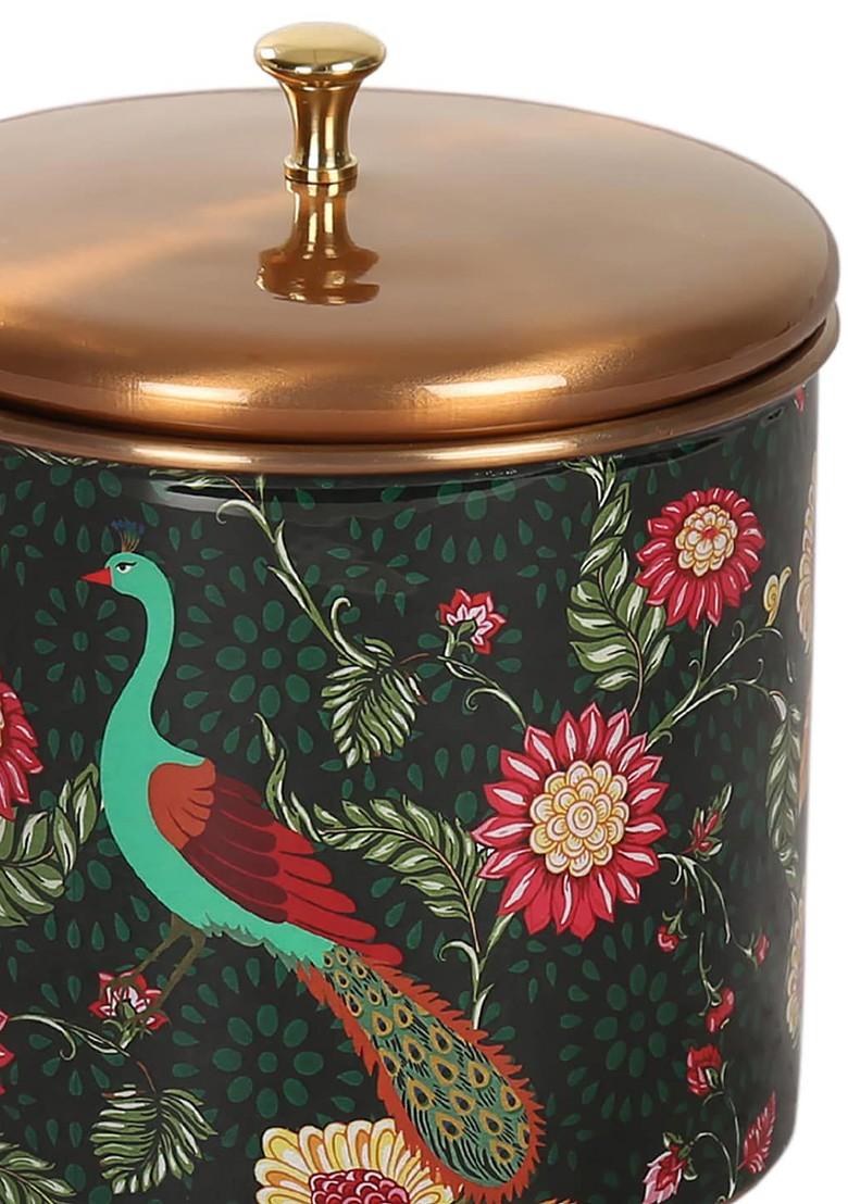 Black Printed Food Container