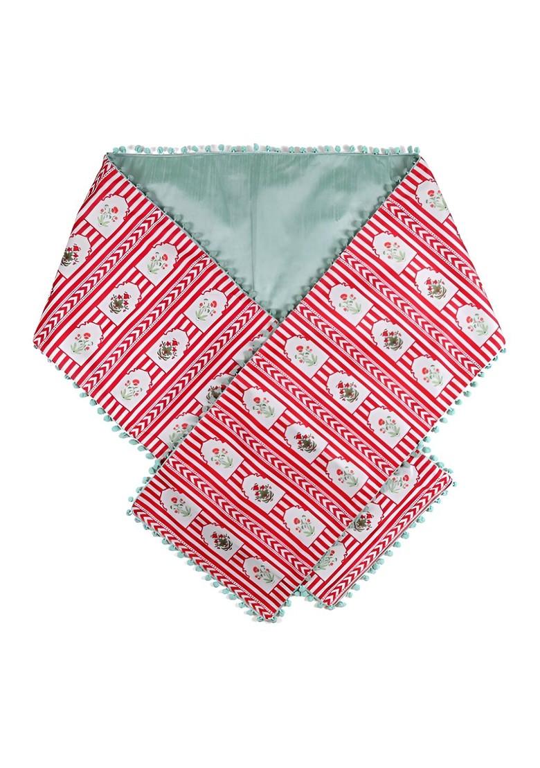 Red Printed Micro Velvet Table Runners