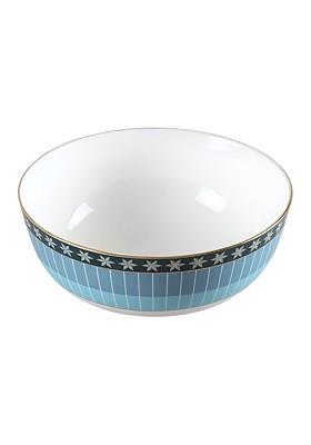 Blue And White Printed Dishwasher Safe Glossy Serving Bowls
