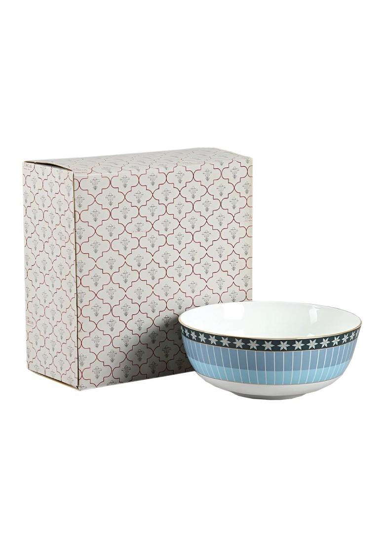 Blue And White Printed Dishwasher Safe Glossy Serving Bowls