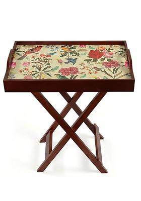 Yellow Floral Printed Serving Tray