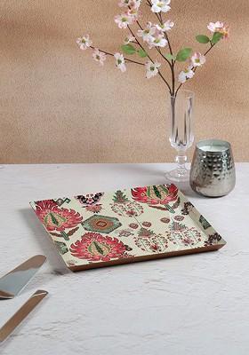 Red Stainless Steel Food Platter