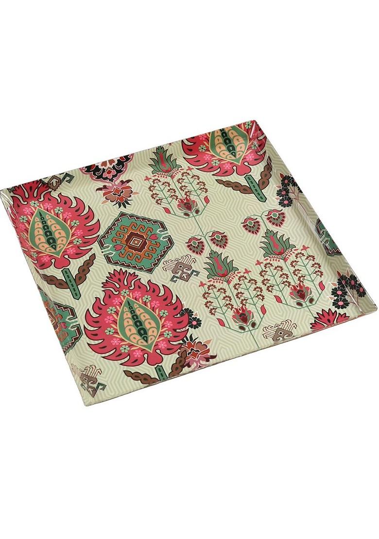 Red Stainless Steel Food Platter