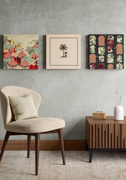 Beige And Grey 3 Pieces Framed Wall Art