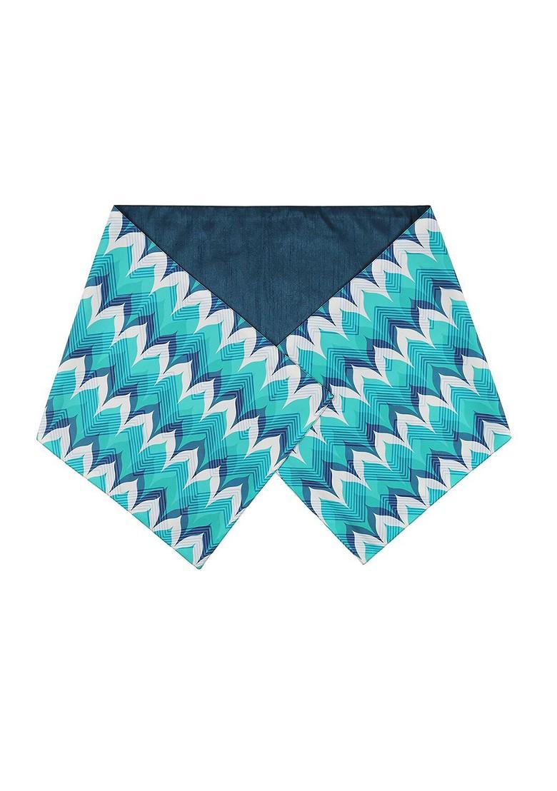 Blue And White 230 Gsm Lush Emerald Bliss Printed Table Runner