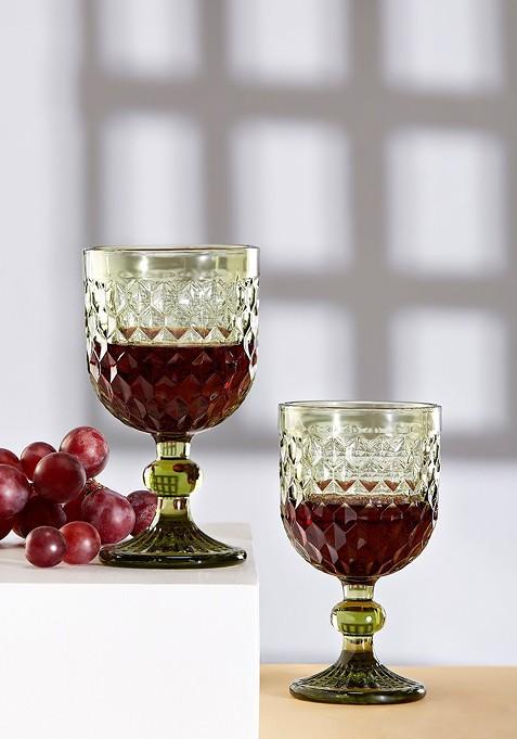 2 Pieces Red Bar Glass