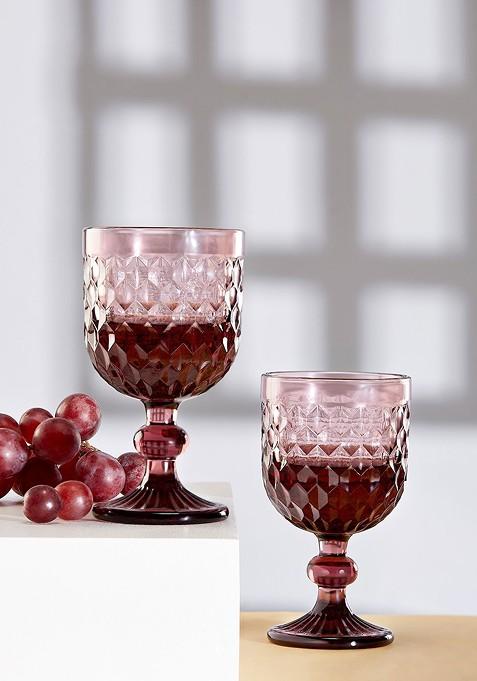 2 Pieces Red Bar Glass