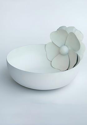 White Solo Blossom Decorative Bowl
