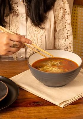 Grey And White Zen Ceramic Serving Bowl