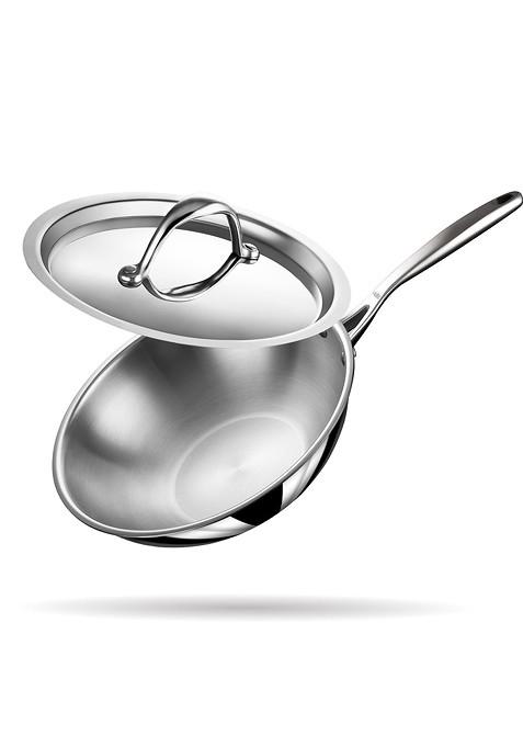 Stainless Steel Induction Base Frying Pan