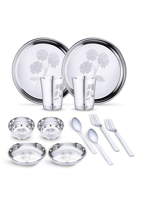 Steel 12 Pieces Stainless Steel Dinner Set