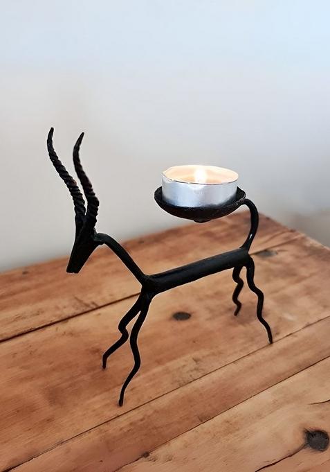 2 Pieces Bastar Iron Deer Tealight Holder