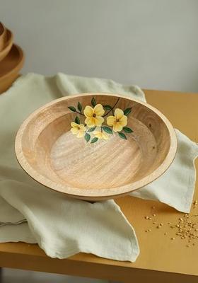 Painted Wooden Bowl