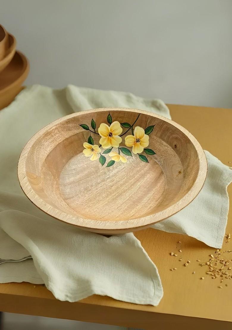 Painted Wooden Bowl
