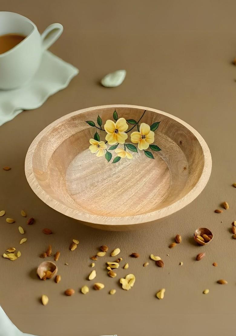 Painted Wooden Bowl
