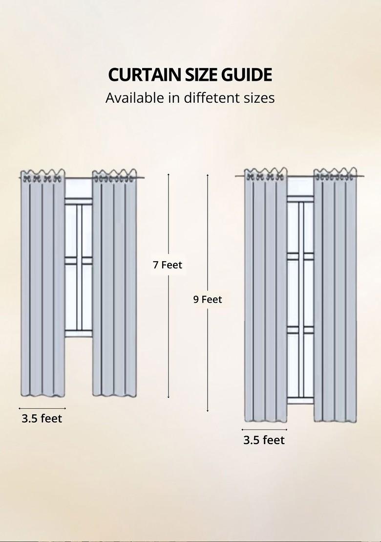 Off White And Charcoal Cotton Striped Long Door Curtain