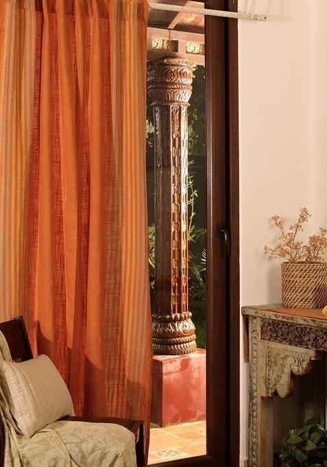 Marigold Rust Sheer Pure Cotton Door Curtain