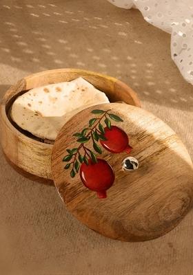 Brown Wooden Roti Box