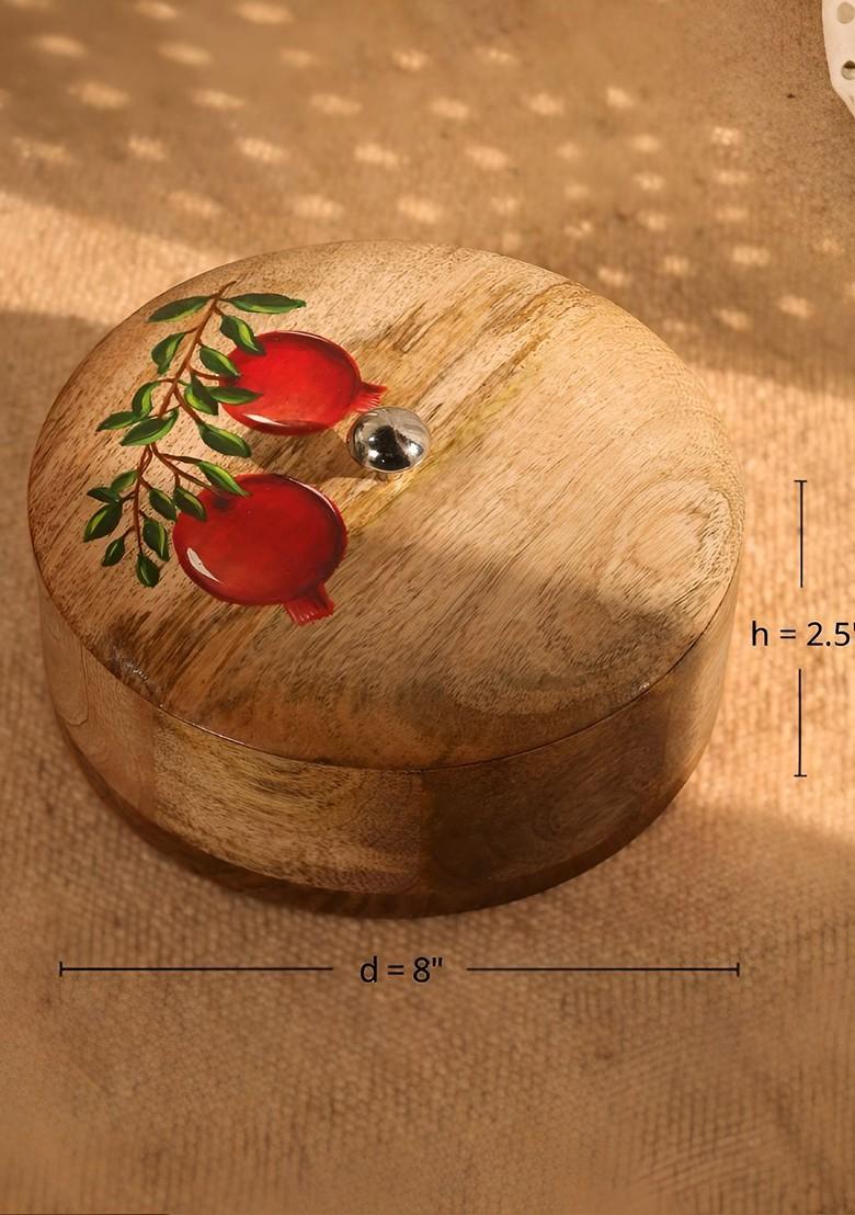 Brown Wooden Roti Box