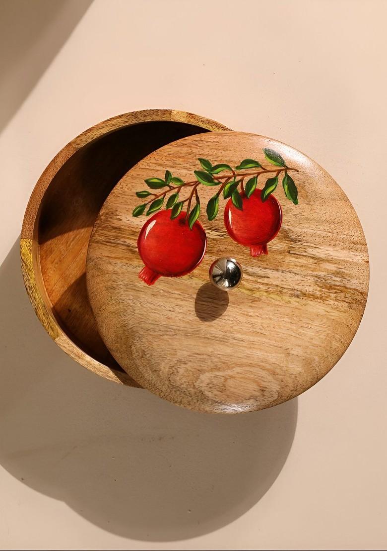 Brown Wooden Roti Box