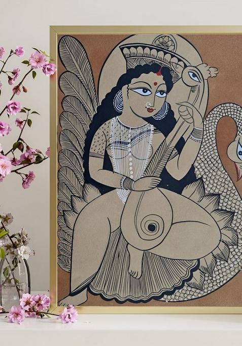 Brown And Black Religious Wall Paintings