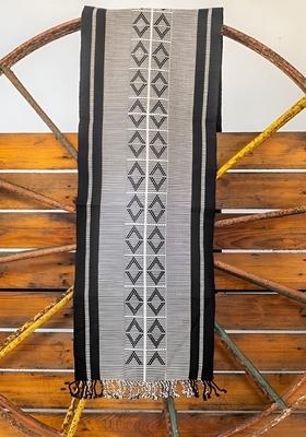 Black And White Geometric Printed Pure Cotton Table Runner