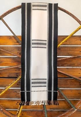 Black And White Geometric Printed Pure Cotton Table Runner