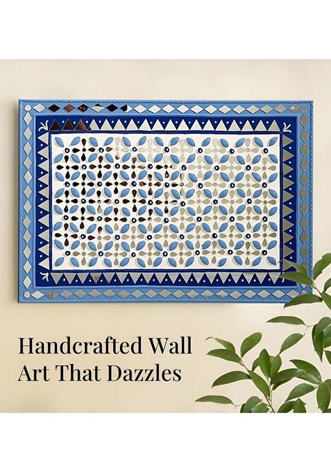 Blue And White Mud Art Wall Hanging