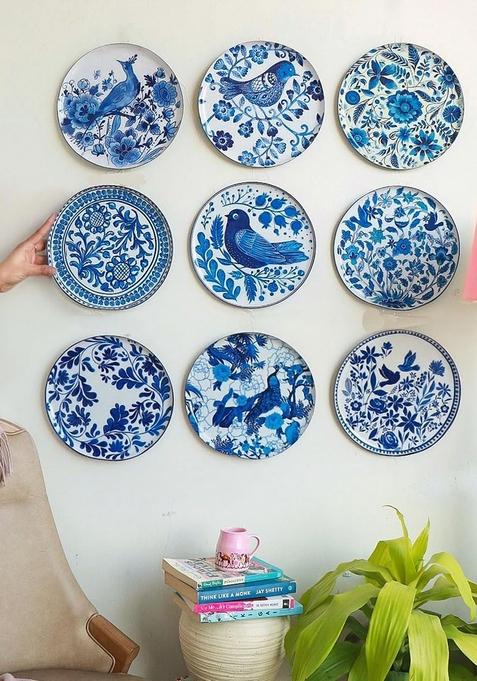 Set Of 9 Iron Holland Wall Plates For Home And Wall Decor