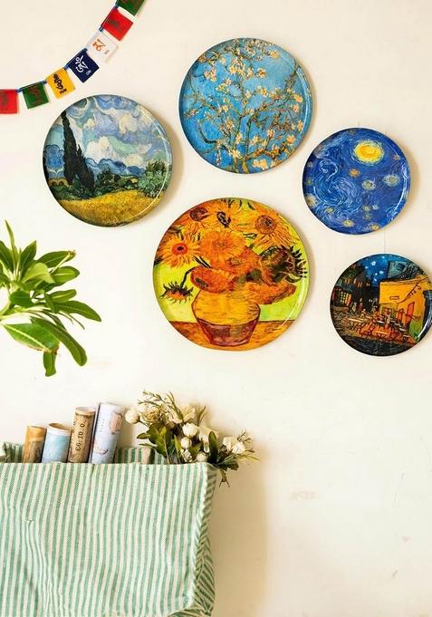 Set Of 5 Van Gogh Wall Plates For Home And Wall Decor