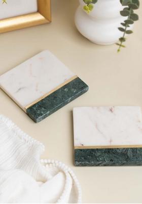 Set Of 2 Pine Coaster