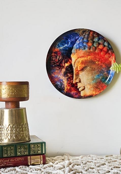 Buddha Single Wall Plate 10 Inch With Stand