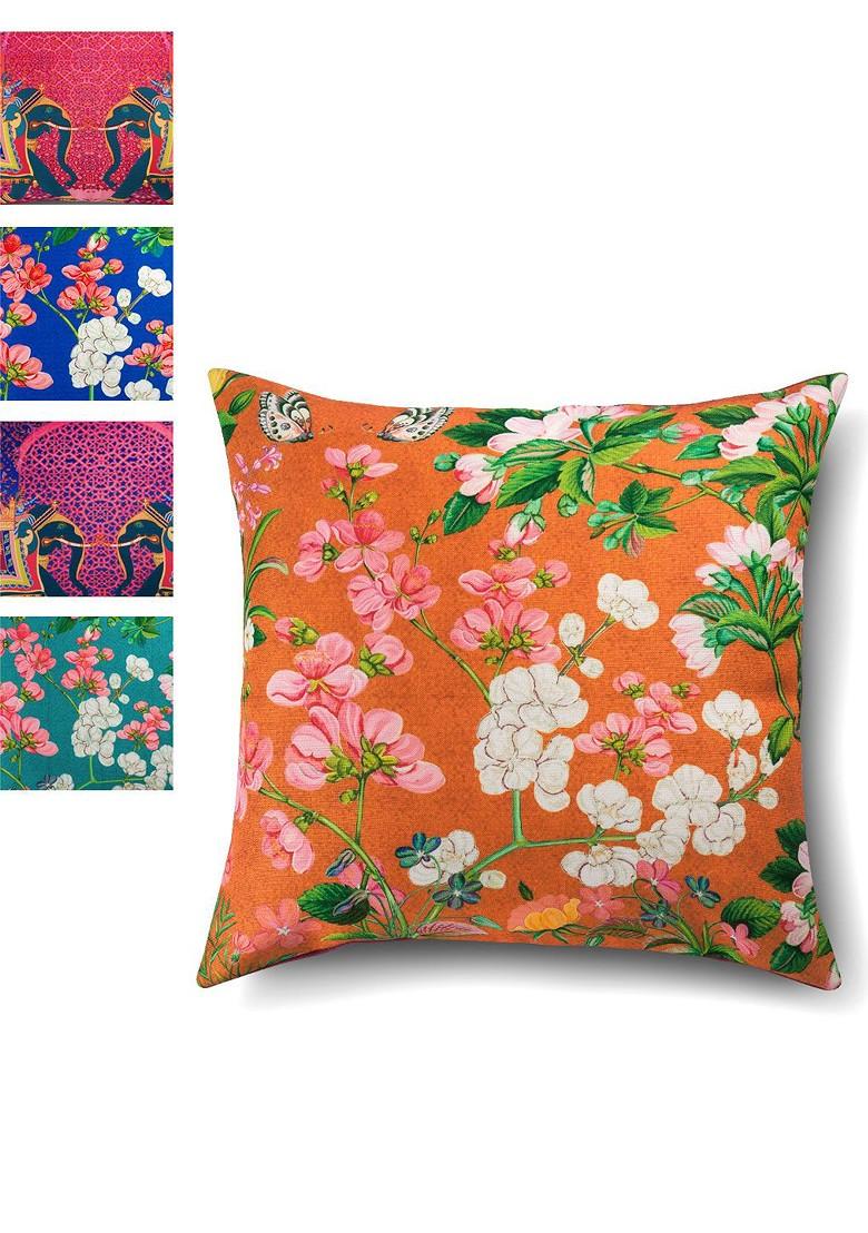 Multicoloured Set Of 5 16 X 16 Square Cushion Covers