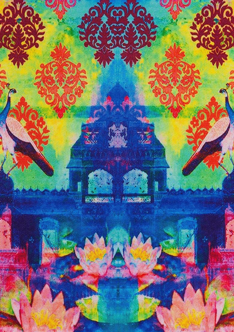 Multicoloured Printed Rectangular Cotton Table Runner