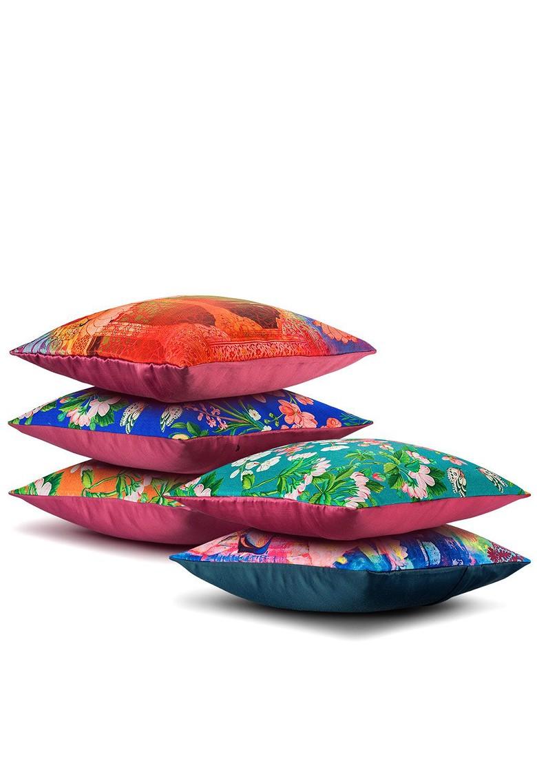 Multicoloured Set Of 5 16 X 16 Square Cushion Covers