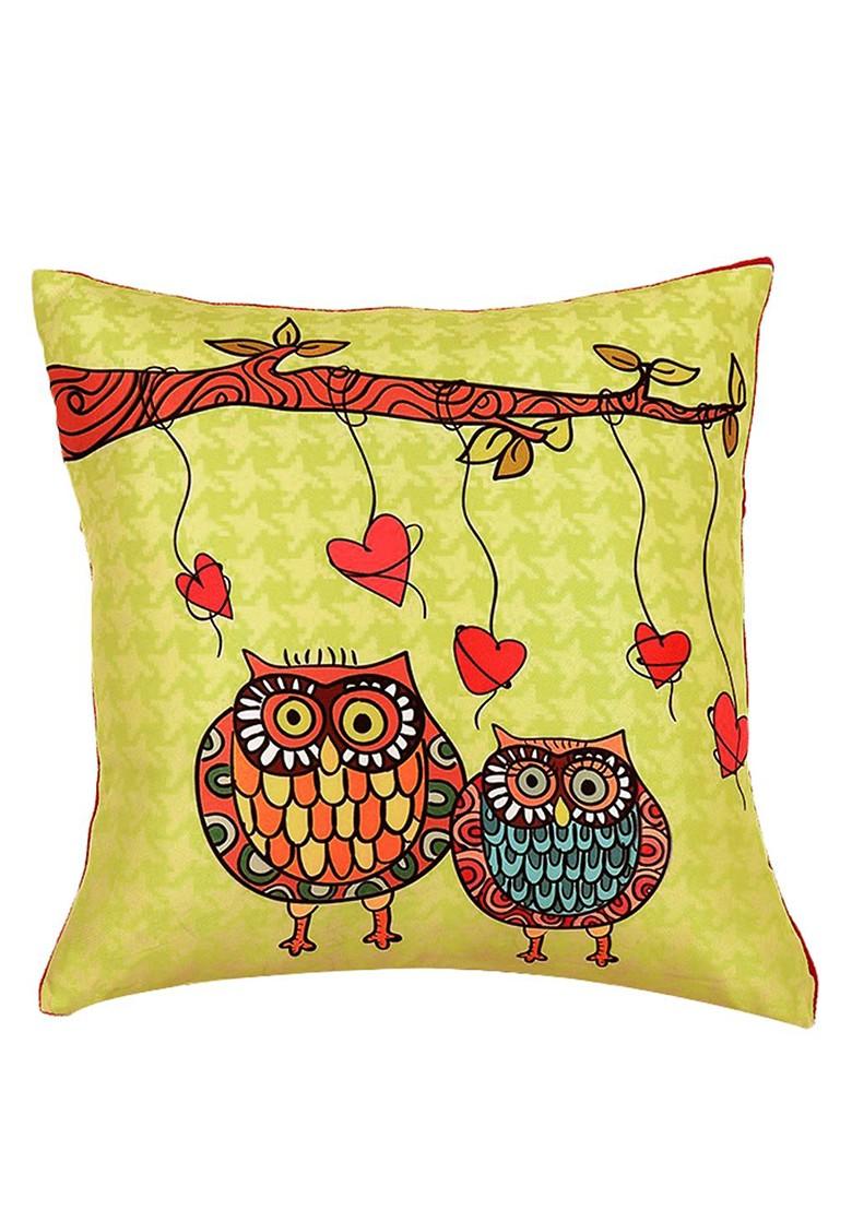 Multicoloured Set Of 2 Printed 16 X 16 Square Cushion Covers