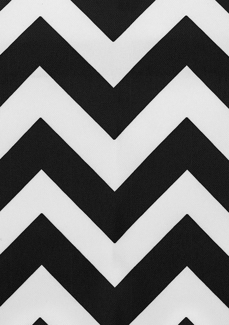 Black And White Set Of 2 Printed 16 X 16 Square Cushion Covers