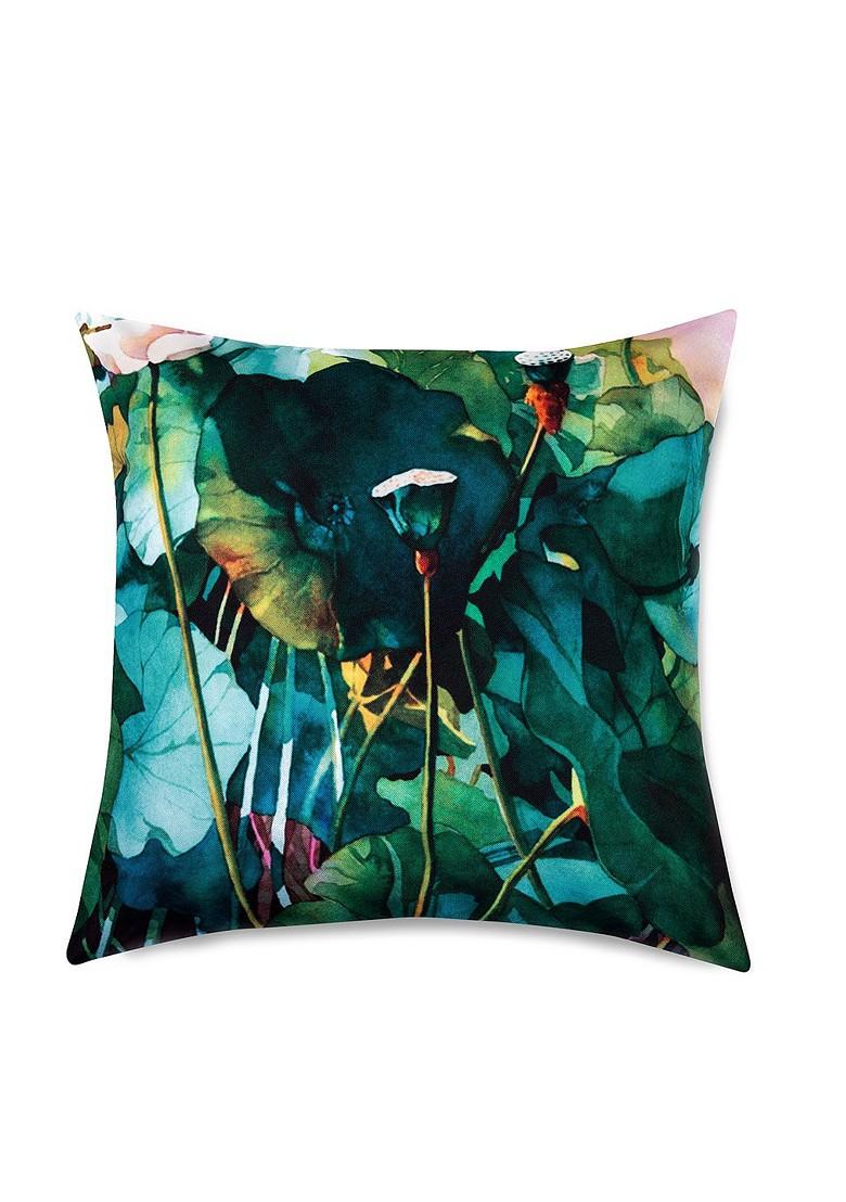 Green Set Of 2 Tropical Print 16 X 16 Square Cushion Covers