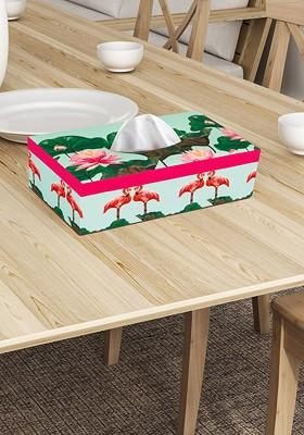 Blue And Pink Printed Tissue Holder