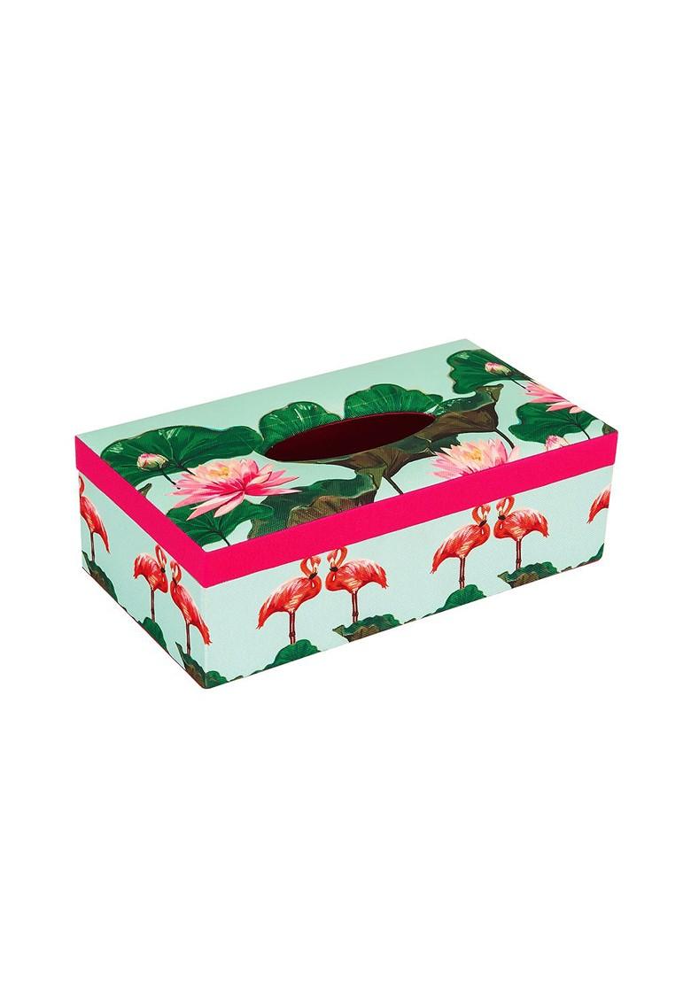 Blue And Pink Printed Tissue Holder