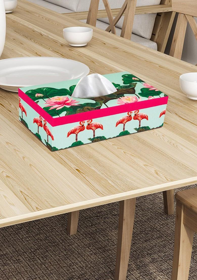 Blue And Pink Printed Tissue Holder