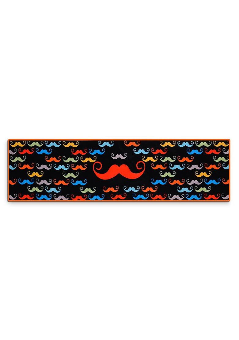 Black And Orange Printed Rectangular 48 X 13 Cotton Table Runner