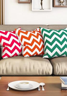 Multicoloured Set Of 3 16 X 16 Square Cushion Covers
