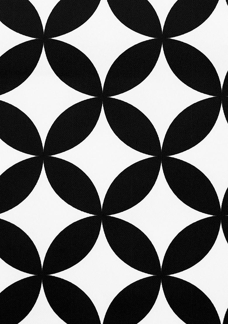 Black And White Set Of 2 Printed 16 X 16 Square Cushion Covers