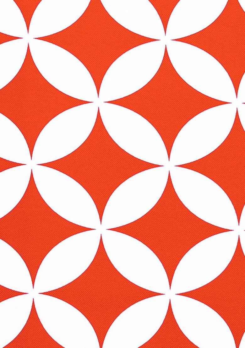 Orange And White Set Of 2 Printed 16 X 16 Square Cushion Covers