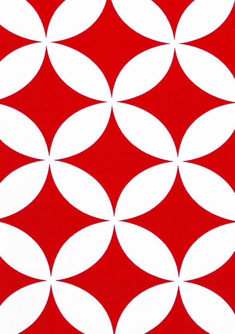 Red Set Of 2 Printed 16 X 16 Square Cushion Covers