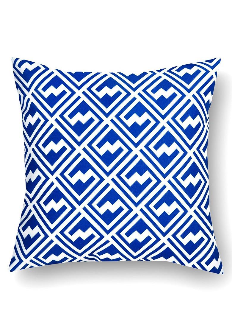 Blue And White Set Of 2 16 X 16 Square Cushion Covers