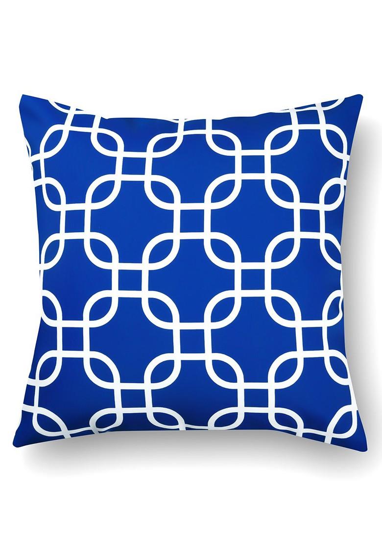 Blue And White Set Of 2 16 X 16 Square Cushion Covers