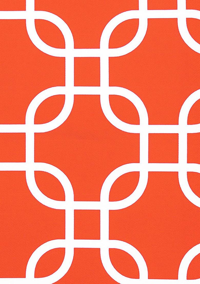 Orange And White Set Of 2 Printed 16 X 16 Square Cushion Covers